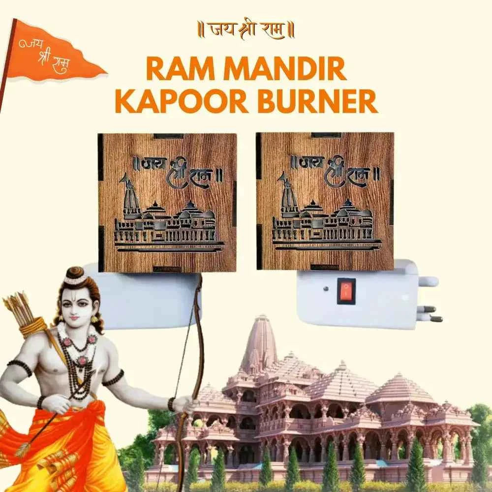 Ayodhya Ram Mandir aroma burner with intricate temple design for fragrance and ambiance