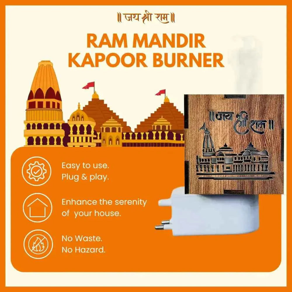 Ayodhya Ram Mandir aroma burner easy to use with plug and play design for enhancing home serenity