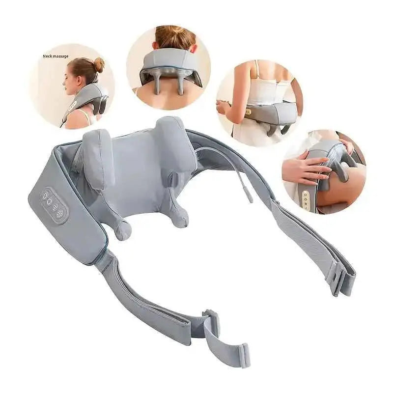 SnapKart gray best massager for neck and shoulders with adjustable straps and multiple massage modes