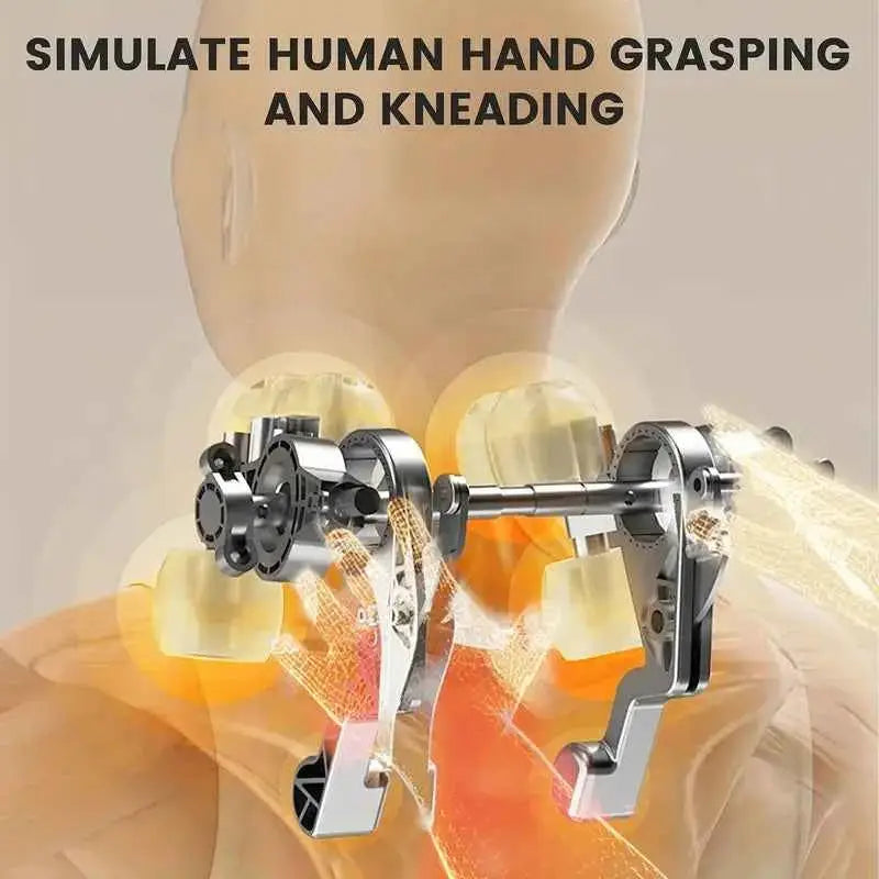 Mechanical components of the best massager for neck and shoulders simulating human hand grasping and kneading