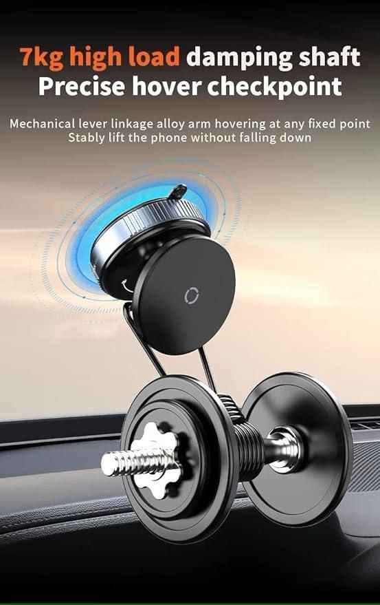 Best magnetic phone holder with 7kg high load damping shaft and precise hover checkpoint for secure phone mounting